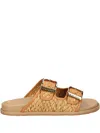 Casadei Birky Woven Double-buckle Sandals