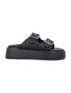 Casadei Black Slip-on Sandals In Black