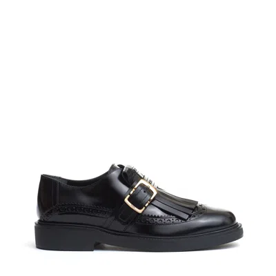 Casadei Black Ballerina Strass Strap