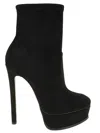 Casadei Flora 140mm Platform Ankle Boots In Black