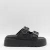 Casadei Black Slip-on Sandals
