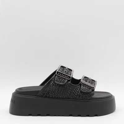CASADEI CASADEI BLACK LEATHER FLATS