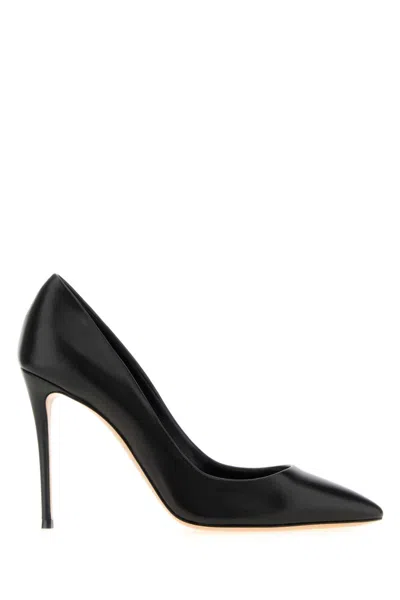 Casadei Black Leather Heels