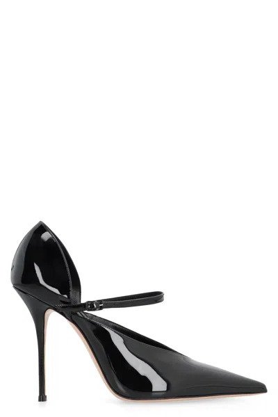 Casadei Black Leather Tiffany Pumps