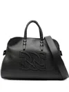 Casadei Versatile Tote Bag Detachable Shoulder Strap In Black