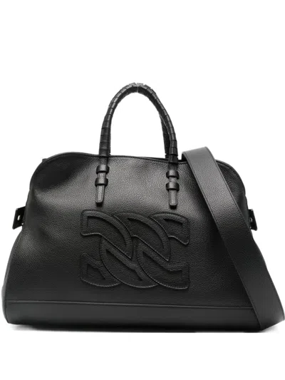 Casadei Black Park Avenue Tote