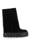 Casadei Black Boots With Turn-up With Platform In Black