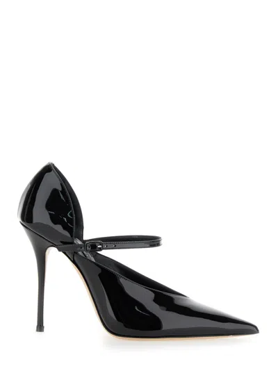 CASADEI BLACK POINTED TOE PUMPS