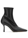 Casadei Black Polyurethane Rubber Leather Boots In Black