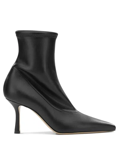 Casadei Black Polyurethane Rubber Leather Boots