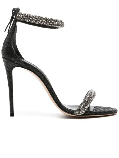 CASADEI BLACK SCARLET STRATOSPHERE 110 MM SANDALS