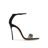 Casadei Black Silk Stiletto Heel Sandals In Black