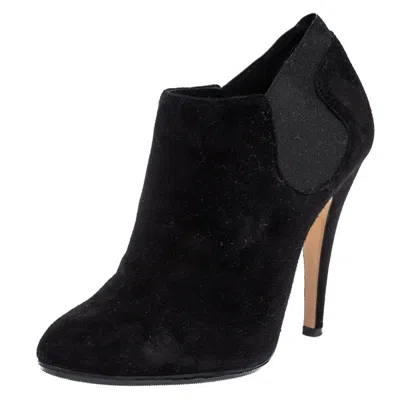 Casadei Black Suede Ankle Boots