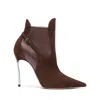 Casadei 100mm Blade Double Ankle Boots In Sella