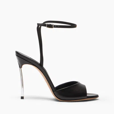 Casadei Buckle-strap Heeled Sandals In Black