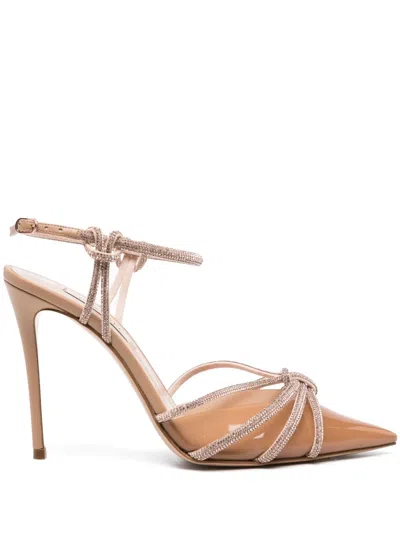 Casadei Blade 100mm Caged Pumps In Neutrals