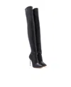 Casadei Blade 115mm Stretch-leather Boots In Black