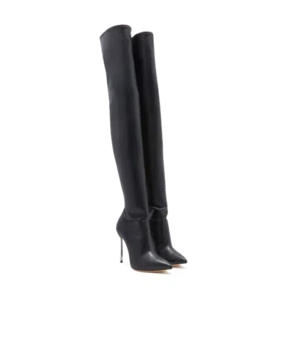 CASADEI BLADE 100MM THIGH-HIGH BOOTS
