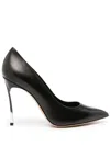Casadei Sculpted-heel 110mm Leather Pumps In Black