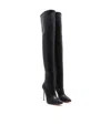 Casadei Suede Blade Over-the-knee Boots 100 In Black