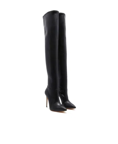 Casadei Blade 115mm Stretch-leather Boots In Black