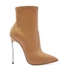 Casadei Blade 125mm Leather Boots In Camel