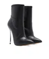 Casadei Blade 130mm Leather Boots In Black