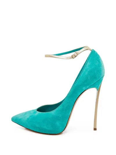 Pre-owned Casadei Blade Ankle-strap Pumps In Blue