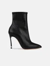 Casadei 'blade' Black Matt Leather Ankle Boots In Black