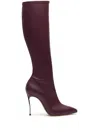 Casadei Blade To The Knee Boots - Woman High Boots Ladybug 41 In Red