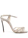 Casadei Blade C+c 100mm Sandals In Gold