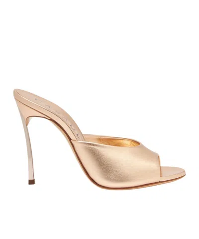 Casadei Blade Flash 10mm Mules In Nude