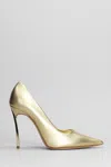 Casadei Blade Flash Pumps In Gold Leather In Gold