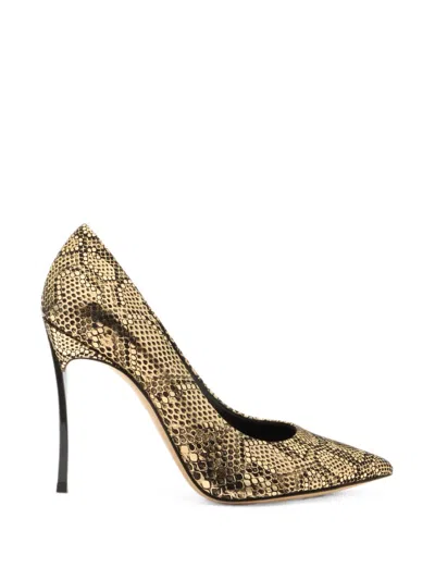 Casadei Blade Goldfinger Pumps