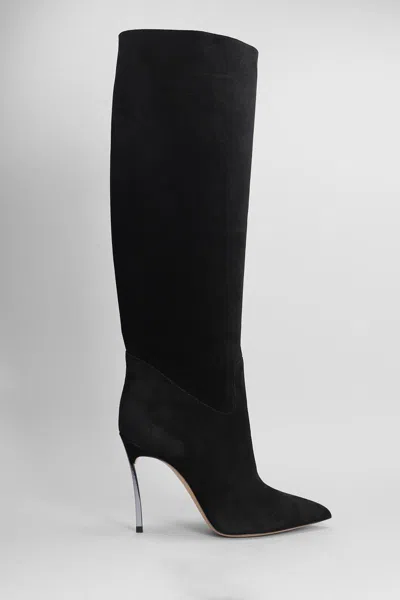 Casadei Blade High Heels Boots In Black