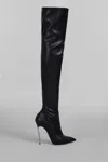 Casadei Suede Blade Over-the-knee Boots 100 In Black