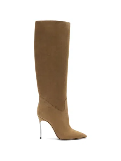 Casadei Blade Knee-high Boots In Brown