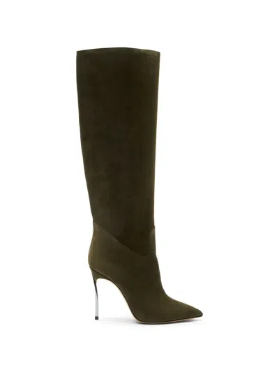 Casadei Blade Knee-high Boots In Green