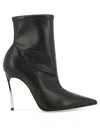 Casadei Blade Lab Ankle Boots Black In Black