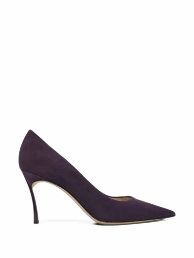 Casadei Blade Pointed-toe Pumps In Purple