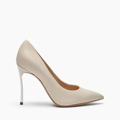 Casadei Blade Pump Leather - Woman Pumps And Slingback Ecrù 38 In Neutral