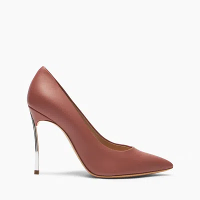 Casadei Blade Pump Leather - Woman Pumps And Slingback Walnut 43 In Brown