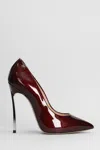 Casadei Blade Pumps In Bordeaux Patent Leather In Burgundy
