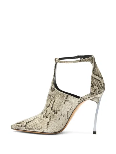 Casadei Blade Python-print Pumps In Gray