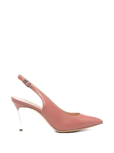 Casadei Blade Slingback Sandals In Pink