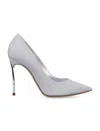 Casadei Sharp Pointed Toe Pump In Solar Eclipse+blade Allum-argento