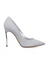Casadei Sharp Pointed Toe Pump In White