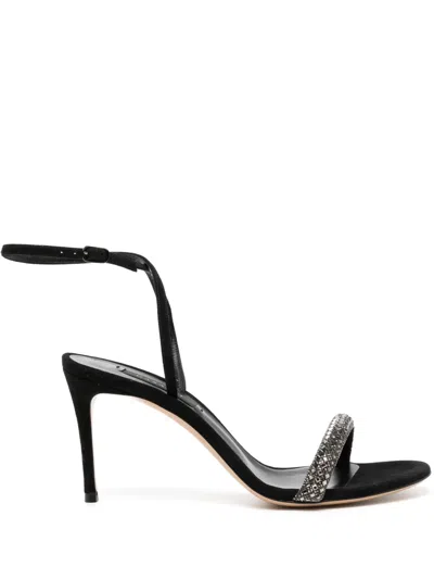 Casadei Blade Stratosphere 80mm Sandals In Black