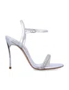 Casadei Embellished Metallic Open Toe Sandals