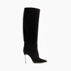 Casadei Blade High Heels Boots In Black Suede In Black